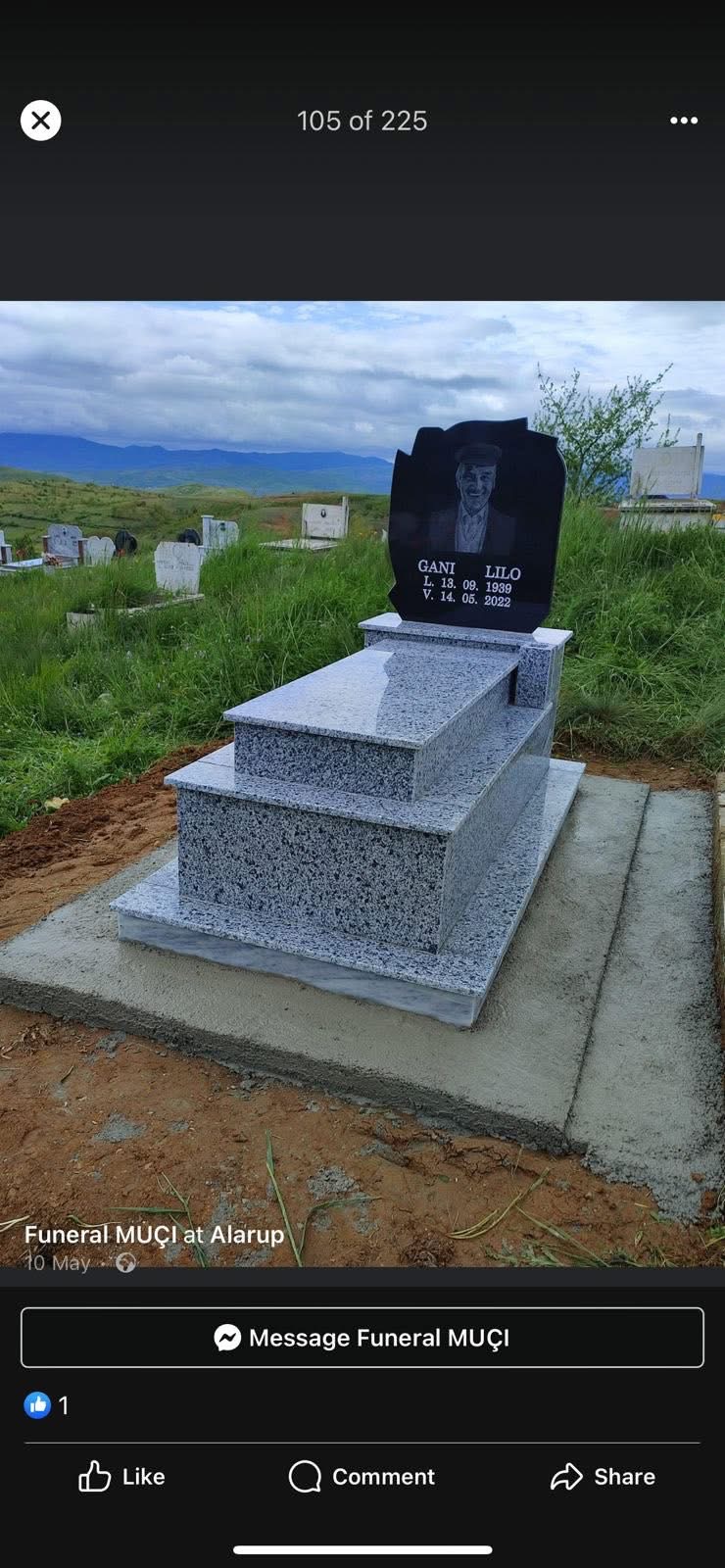 Monument granit me pamje malore – punim Muçi