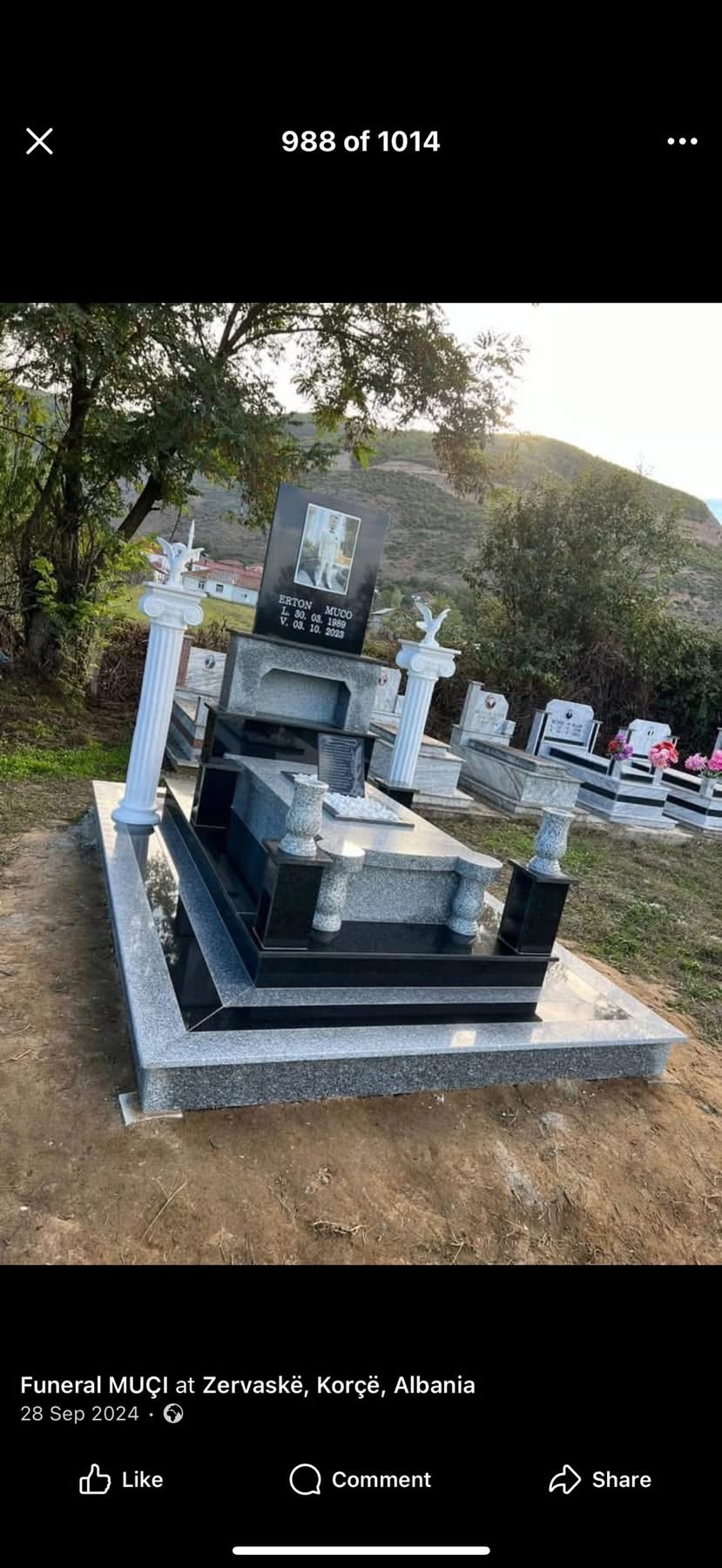 Monument modern granit – punim Muçi